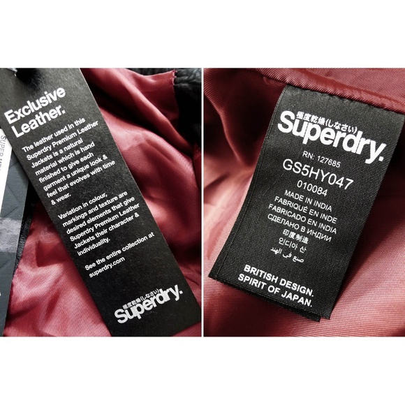 NEW WITH TAG SUPERDRY MEGAN SKINNY LEATHER Military Jacket with Pockets Medium - Picture 6 of 8